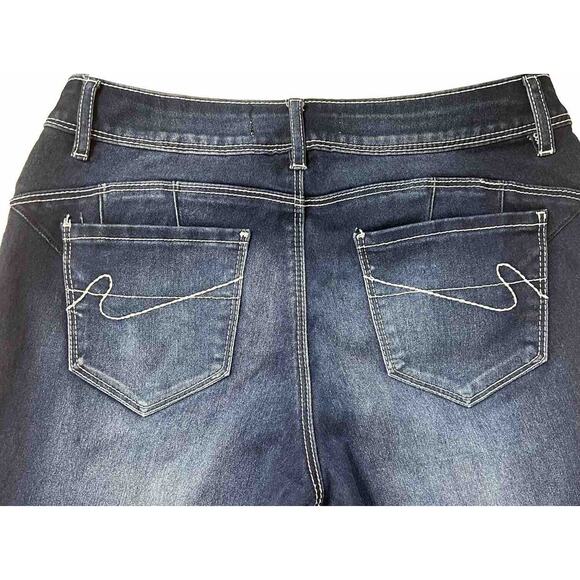 EST. 1946 Denim Size‎ 6 Jean Shorts Double White Stitching Rolled Hem 9” Inseam - Picture 5 of 11